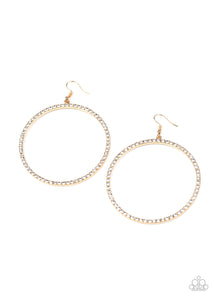 Paparazzi "Wide Curves Ahead" Gold Earrings Paparazzi Jewelry