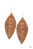 Paparazzi VINTAGE VAULT "Wherever The Wind Takes Me" Brown Earrings Paparazzi Jewelry