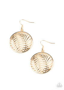 Paparazzi "Palm Perfection" Gold Earrings Paparazzi Jewelry