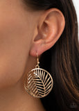 Paparazzi "Palm Perfection" Gold Earrings Paparazzi Jewelry