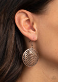 Paparazzi "Palm Perfection" Copper Earrings Paparazzi Jewelry