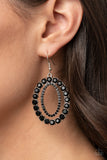 Paparazzi "Deluxe Luxury" Black Earrings Paparazzi Jewelry