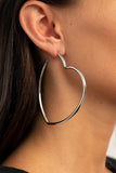 Paparazzi "Heartbreaker Hustle" Silver Earrings Paparazzi Jewelry