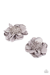 Paparazzi "Full On Floral" Silver Hair Clip Paparazzi Jewelry