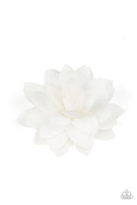 Paparazzi "Summer Is In The Air" White Petal Floral Hair Clip Paparazzi Jewelry