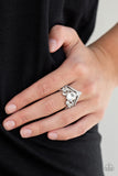 Paparazzi "Metro Queen" White Ring Paparazzi Jewelry
