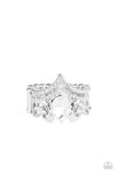 Paparazzi "Metro Queen" White Ring Paparazzi Jewelry