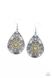 Paparazzi VINTAGE VAULT "Banquet Bling" Yellow Earrings Paparazzi Jewelry