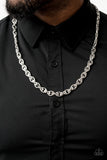 Paparazzi "Grit and GRIDIRON" Silver EXCLUSIVE Mens Unisex Necklace Paparazzi Jewelry