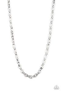 Paparazzi "Grit and GRIDIRON" Silver EXCLUSIVE Mens Unisex Necklace Paparazzi Jewelry