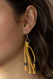 Paparazzi "Its Beyond Macrame" Yellow Necklace & Earring Set Paparazzi Jewelry