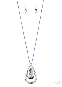 Paparazzi "Texture Trekker" Purple Necklace & Earring Set Paparazzi Jewelry