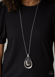 Paparazzi "Texture Trekker" Silver Necklace & Earring Set Paparazzi Jewelry