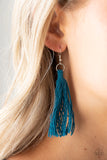 Paparazzi "Between You and Macrame" Blue Necklace & Earring Set Paparazzi Jewelry