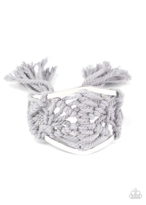 Paparazzi "Macramé Mode" Silver Bracelet Paparazzi Jewelry