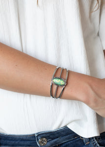Paparazzi "Stone Sahara" Green Bracelet Paparazzi Jewelry