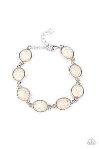 Paparazzi "Nice Stonework" White Bracelet Paparazzi Jewelry