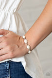 Paparazzi "Nice Stonework" White Bracelet Paparazzi Jewelry