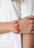 Paparazzi "Feel At HOMESTEAD" Orange Stone Silver Bracelet Paparazzi Jewelry