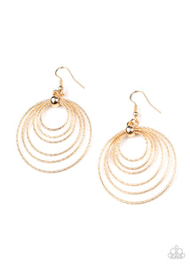 Paparazzi "Elliptical Elegance" Gold Earrings Paparazzi Jewelry