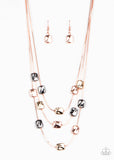 Paparazzi "Downtown Reflections" Copper Necklace & Earring Set Paparazzi Jewelry