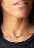 Paparazzi "Taking It Easy" Copper Choker Necklace & Earring Set Paparazzi Jewelry