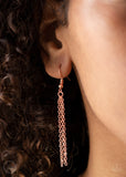 Paparazzi "Taking It Easy" Copper Choker Necklace & Earring Set Paparazzi Jewelry