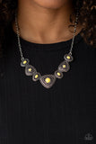 Paparazzi "Totally TERRA-torial" Yellow Necklace & Earring Set Paparazzi Jewelry