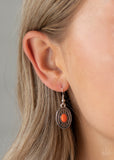 Paparazzi VINTAGE VAULT "Totally TERRA-torial" Orange Necklace & Earring Set Paparazzi Jewelry