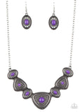 Paparazzi VINTAGE VAULT "Totally TERRA-torial" Purple Necklace & Earring Set Paparazzi Jewelry