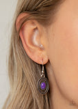 Paparazzi VINTAGE VAULT "Totally TERRA-torial" Purple Necklace & Earring Set Paparazzi Jewelry