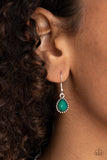 Paparazzi VINTAGE VAULT "Breathtaking Brilliance" Green Necklace & Earring Set Paparazzi Jewelry