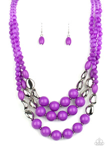 Paparazzi "Flamingo Flamboyance" Purple Necklace & Earring Set Paparazzi Jewelry