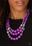 Paparazzi "Flamingo Flamboyance" Purple Necklace & Earring Set Paparazzi Jewelry
