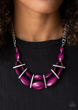 Paparazzi VINTAGE VAULT "Law Of The Jungle" Purple Necklace & Earring Set Paparazzi Jewelry