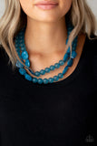 Paparazzi "Arctic Art" Blue Necklace & Earring Set Paparazzi Jewelry