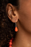 Paparazzi "High Alert" Orange Necklace & Earring Set Paparazzi Jewelry