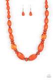 Paparazzi "High Alert" Orange Necklace & Earring Set Paparazzi Jewelry