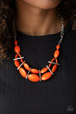 Paparazzi VINTAGE VAULT "Law Of The Jungle" Orange Necklace & Earring Set Paparazzi Jewelry