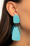 Paparazzi "All Faux One!" Blue Post Earrings Paparazzi Jewelry