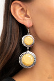 Paparazzi "Thrift Shop Stop" Yellow Earrings Paparazzi Jewelry