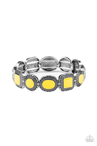 Paparazzi "Vividly Vintage" Yellow Bracelet Paparazzi Jewelry