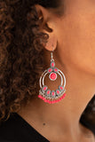 Paparazzi VINTAGE VAULT "Palm Breeze" Pink Earrings Paparazzi Jewelry