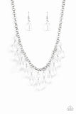 Paparazzi VINTAGE VAULT "Crystal Enchantment" White Necklace & Earring Set Paparazzi Jewelry