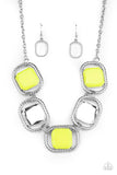 Paparazzi "Pucker Up" Yellow Necklace & Earring Set Paparazzi Jewelry