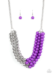 Paparazzi "Layer After Layer" Purple Necklace & Earring Set Paparazzi Jewelry