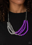 Paparazzi "Layer After Layer" Purple Necklace & Earring Set Paparazzi Jewelry