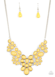 Paparazzi "Bohemian Banquet" Yellow Necklace & Earring Set Paparazzi Jewelry