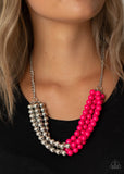 Paparazzi "Layer After Layer" Pink Necklace & Earring Set Paparazzi Jewelry