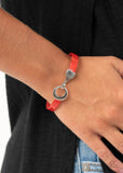 Paparazzi "HAUTE Button Topic" Red Bracelet Paparazzi Jewelry